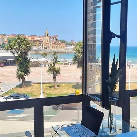 希洪Apartamento La Escalerona Con Vistas Al Mar公寓 外观 照片