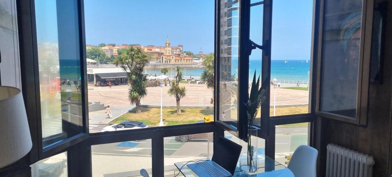 希洪Apartamento La Escalerona Con Vistas Al Mar公寓 外观 照片