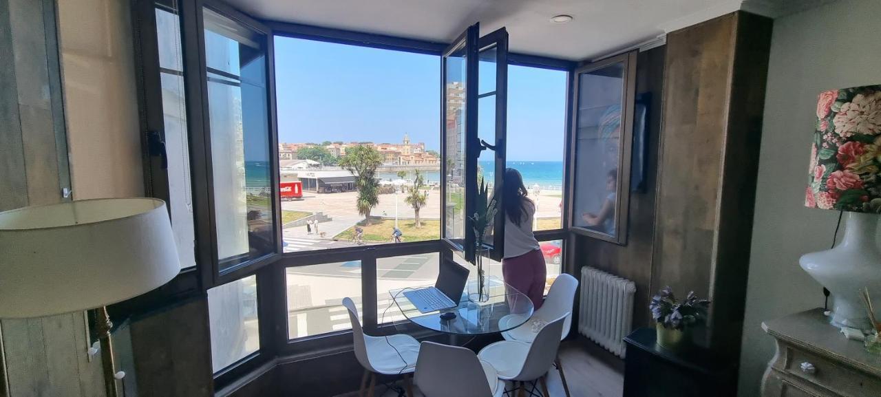 希洪Apartamento La Escalerona Con Vistas Al Mar公寓 外观 照片